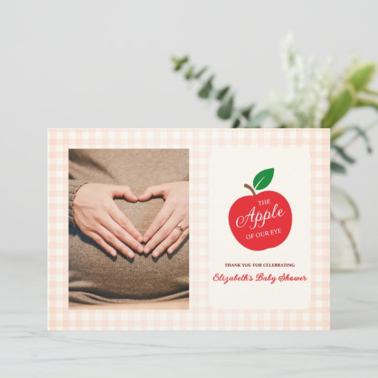 Carte De Remerciements La prunelle de nos yeux Baby Shower (Debout devant)