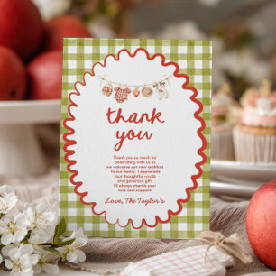Carte De Remerciements La Prunelle De Nos Yeux Baby Shower Fantaisiste D'