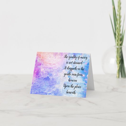 Carte De Remerciements La qualité de la miséricorde (Devant)
