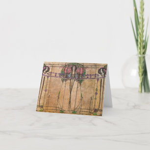 Carte De Remerciements La Reine de la Mai par Margaret Macdonald Mackinto