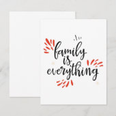 Carte De Remerciements la réunion familiale est tout (Devant / Derrière)