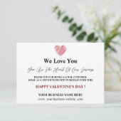 Carte De Remerciements La Saint-Valentin Client Appréciation (Debout devant)