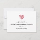 Carte De Remerciements La Saint-Valentin Client Appréciation (Dos)