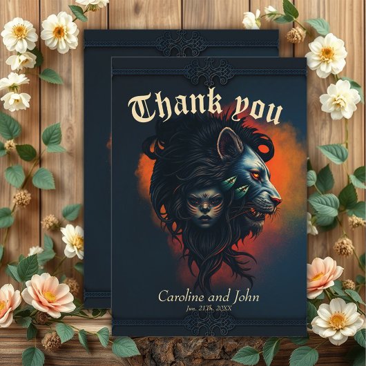 Carte De Remerciements La symbiose de la force et de la grâce