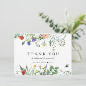 Carte De Remerciements La verdure fleur sauvage | Flore des abeilles | BA (Debout devant)