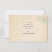 Carte De Remerciements La verdure vintage (Dos)