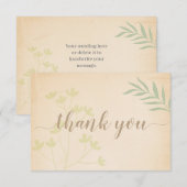 Carte De Remerciements La verdure vintage (Devant / Derrière)