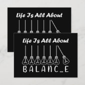 Carte De Remerciements La vie, c'est l'équilibre de l'inspiration de moti (Devant / Derrière)