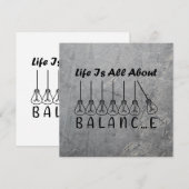 Carte De Remerciements La vie, c'est l'équilibre de l'inspiration de moti (Devant / Derrière)