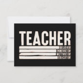 Carte De Remerciements La vie des enseignants Retour à l'école (Devant)