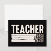 Carte De Remerciements La vie des enseignants Retour à l'école (Devant / Derrière)