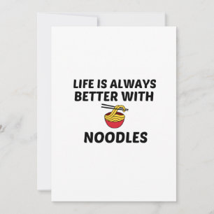 CARTE DE REMERCIEMENTS LA VIE DES NOODLES EST MEILLEURE