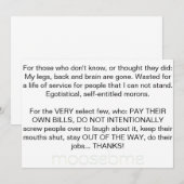 Carte De Remerciements La vie des ordures (Devant / Derrière)