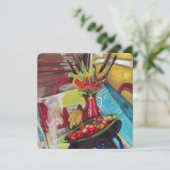 Carte De Remerciements La vie en cuisine (Debout devant)