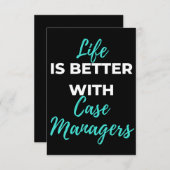 Carte De Remerciements La vie est meilleure avec des gestionnaires de dos (Devant / Derrière)