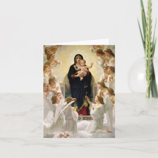 Carte De Remerciements La Vierge aux anges - William-Adolphe Bouguereau (Devant)