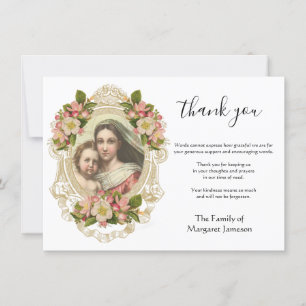 Carte De Remerciements La Vierge catholique Marie Jésus-Christ