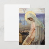Carte De Remerciements "La Vierge Marie" par Mikhaïl Nesterov (Devant / Derrière)