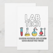 Carte De Remerciements Lab Tech Laboratoire (Devant / Derrière)