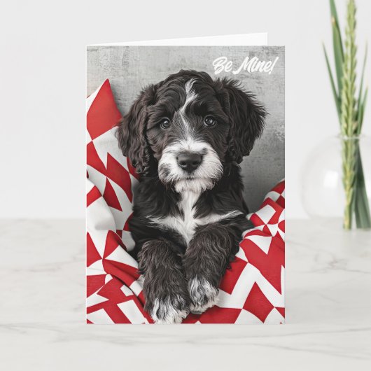 Carte De Remerciements Labradoodle Puppy Valentine Card (Devant)
