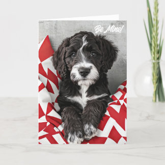 Carte De Remerciements Labradoodle Puppy Valentine Card