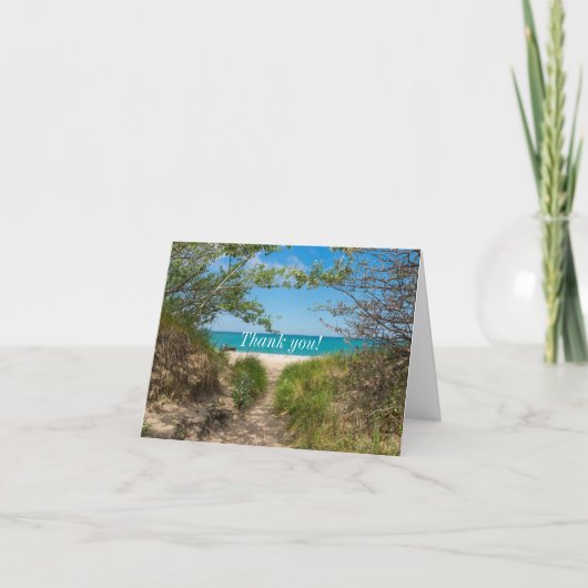 Carte De Remerciements Lac Michigan Tranquility Thank You Card (Devant)