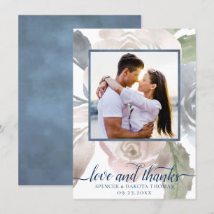 Carte De Remerciements Lac Misty   Jolie photo florale douce et poussiére