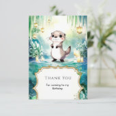 Carte De Remerciements Lac Otter modifiable d'anniversaire (Debout devant)