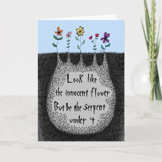 Carte De Remerciements Lady Macbeth Citation Féminisme Les femmes soutien (Devant)