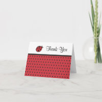 Carte de remerciements Ladybug