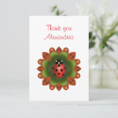 Carte de remerciements Ladybug (Debout devant)