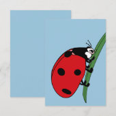 Carte De Remerciements Ladybug à la soif (Devant / Derrière)