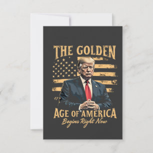Carte De Remerciements L'âge d'or de l'Amérique commence maintenant