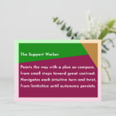 Carte De Remerciements L'agent de soutien (Debout devant)