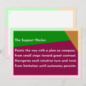 Carte De Remerciements L'agent de soutien (Devant / Derrière)