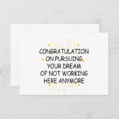 Carte De Remerciements laisser un collègue féliciter des cadeaux (Devant / Derrière)