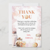 Carte De Remerciements Lait Et Cookies Anniversaire (Devant)