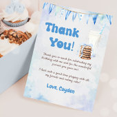Carte De Remerciements Lait Et Cookies Fête D'Anniversaire