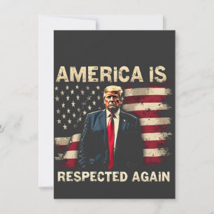 Carte De Remerciements L'Amérique est de nouveau respectée Trump USA 4 ju