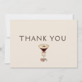 Carte De Remerciements L'amour brasse la Fête des mariées Espresso Martin (Devant)