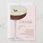 Carte De Remerciements L'amour brasse la Fête des mariées Expresso Martin (Devant)