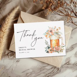 Carte De Remerciements L'amour brasse la Fête des mariées florale