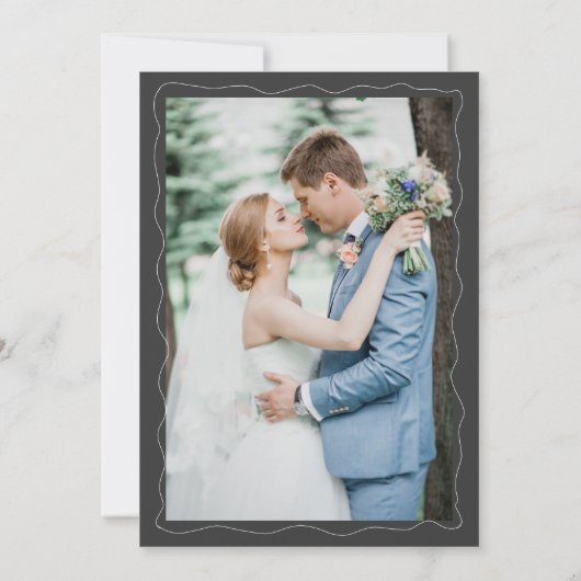 Carte De Remerciements L'amour brasse la main tiré Mariage de tableau de (Dos)