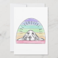 l'amour conquiert tout chien arc-en-ciel basset ho