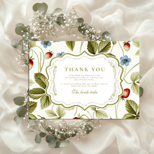Carte De Remerciements L'amour dans la Fête des mariées en fleur