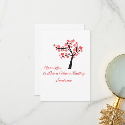 Carte De Remerciements L'Amour de Dieu (Devant/Arrière en situation)