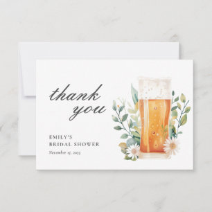 Carte De Remerciements L'amour de la bière est en train de se préparer po