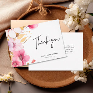 Carte De Remerciements L'amour est en fleurs Shower de Mariage