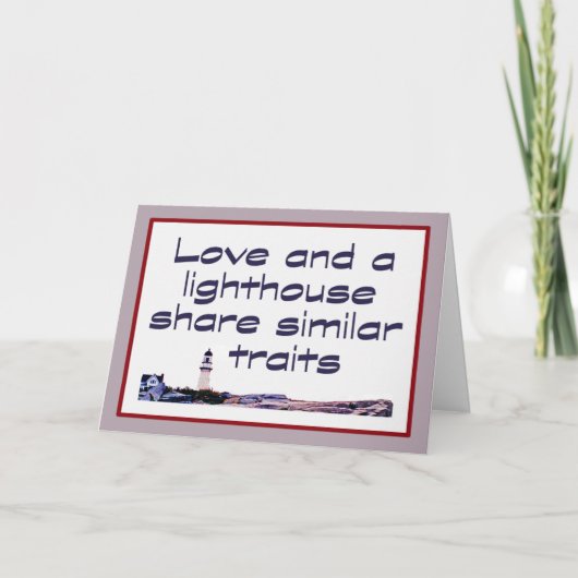 Carte De Remerciements L'amour est un phare. (Devant)