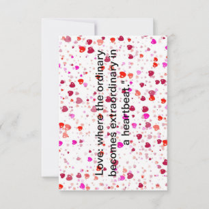 Carte De Remerciements "L'amour fleurit : Impression moderne de la Saint